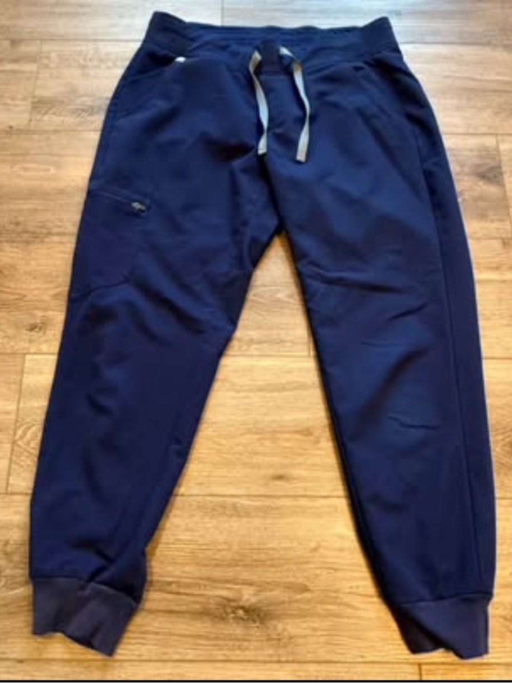 Figs Women's Navy Jogger Scrub Pants with Drawstring